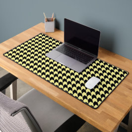 Klassiek zwart aangepast houndstooth patroon bureaumat