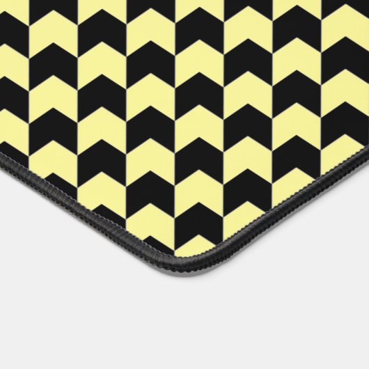 Klassiek zwart aangepaste houndstooth patroon bureaumat (Hoek)