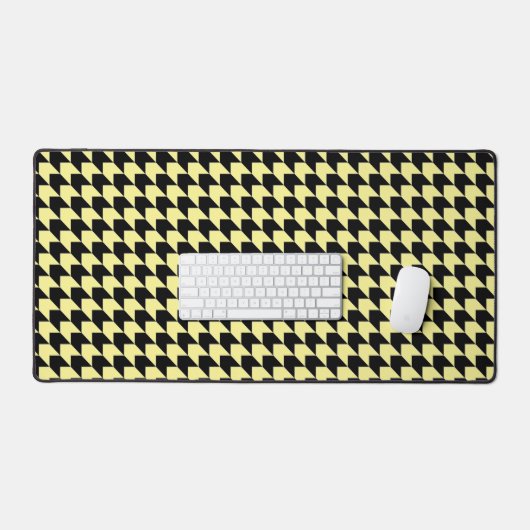 Klassiek zwart aangepaste houndstooth patroon bureaumat (Keyboard & Muis)