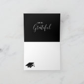 Klassiek zwart | Afstuderen op de middelbare schoo Bedankkaart (Binnen)