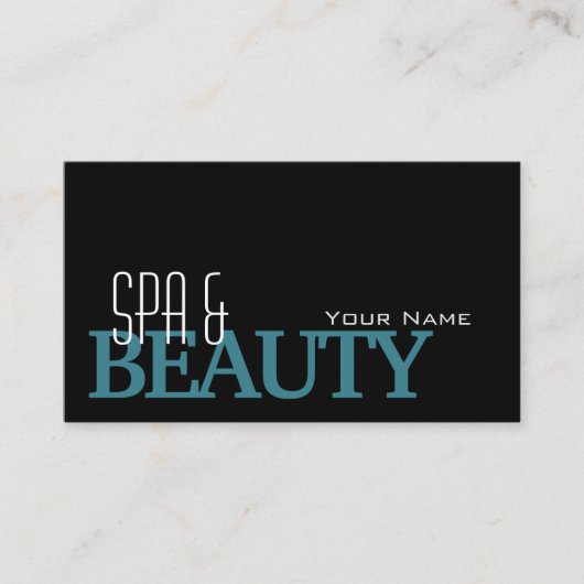 Klassiek zwart Blauwgroen wit met foto Professiona Visitekaartje (Voorkant)