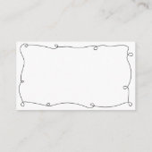 Klassiek zwart bloem bruidsfeest recept verzoek informatiekaartje (Achterkant)