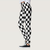 Klassiek zwart dambord leggings (Links)
