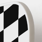 Klassiek zwart dambord pickleball paddle (Links Detail)