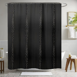 Klassiek zwart douchegordijn