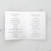 Klassiek zwart eenvoudig huwelijk programma (Binnen)