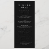 Klassiek zwart eenvoudige trouw menu (Voorkant)