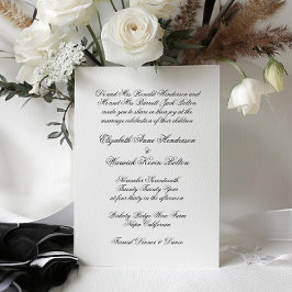 Klassiek zwart Elegant Calligrafie | Formele bruil Kaart