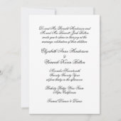 Klassiek zwart Elegant Calligrafie | Formele bruil Kaart (Voorkant)