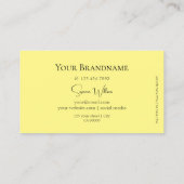 Klassiek zwart en geel met Logo stijlvol Visitekaartje (Achterkant)