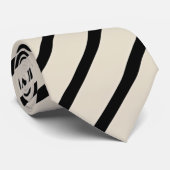 Klassiek zwart en grijs gestreept Stropdas (Opgerold)
