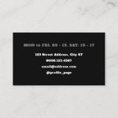 Klassiek zwart en grijs Loyalty Visitekaartje (Achterkant)