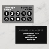 Klassiek zwart en grijs Loyalty Visitekaartje (Voorkant / Achterkant)