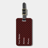 Klassiek zwart en rood Bagagelabel (Voorkant verticaal)