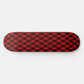 Klassiek zwart en rood diamanten patroon persoonlijk skateboard (Horizontaal)