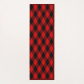 Klassiek zwart en rood diamanten patroon yogamat (Achterkant)