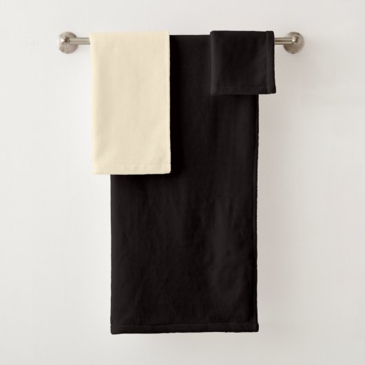 Klassiek zwart en wit bad handdoek (Insitu)