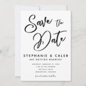 Klassiek zwart en wit Bewaar de datum Kaart (Voorkant)