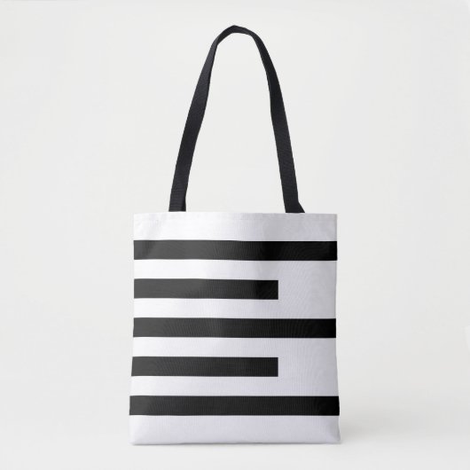 Klassiek zwart en wit chic tote bag (Voorkant)