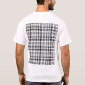 Klassiek zwart en wit geruite unisex t-shirt (Achterkant)