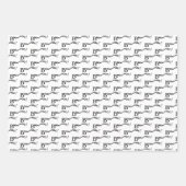 Klassiek zwart en wit Halloween Inpakpapier Vel (Voorkant)