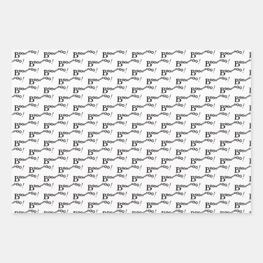 Klassiek zwart en wit Halloween Inpakpapier Vel (Voorkant)