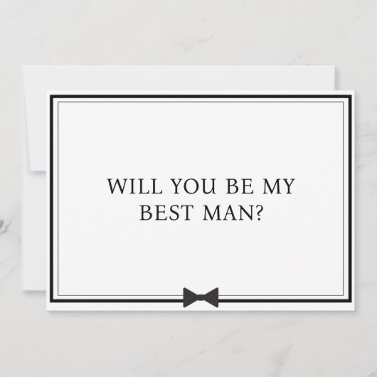 Klassiek Zwart en Wit Trouwpak Voorstel voor Getui Kaart (Voorkant)