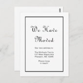 Klassiek zwart en wit we zijn verhuisd briefkaart (Voorkant / Achterkant)