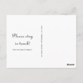 Klassiek zwart en wit we zijn verhuisd briefkaart (Achterkant)