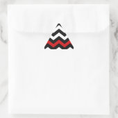 Klassiek zwart en wit zigzag met rood sticker (Tas)