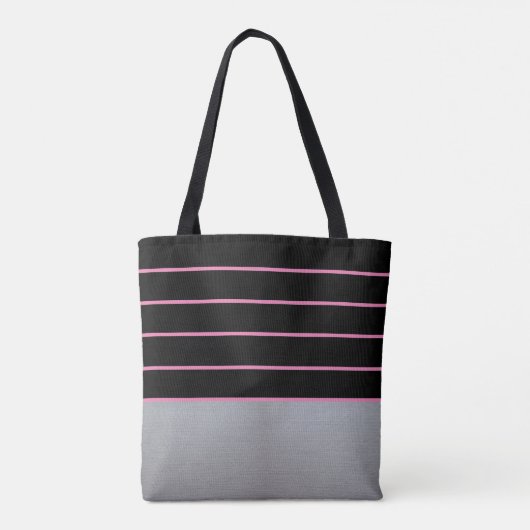 Klassiek zwart en zilver tote bag (Achterkant)