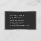 Klassiek zwart gemarkeerd rand Visitekaartje rand (Achterkant)