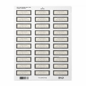 Klassiek zwart geruit retouradres etiket (Full Sheet)