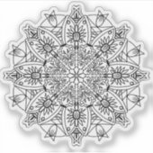 Klassiek zwart getrokken Logo monster. Sticker (Voorkant)