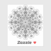 Klassiek zwart getrokken Logo monster. Sticker (Vel)