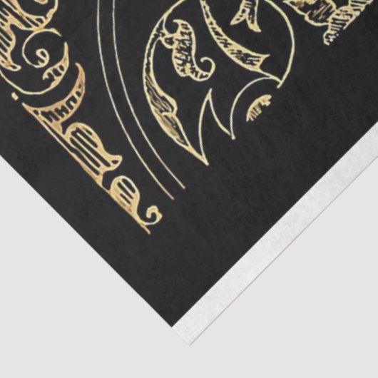 Klassiek zwart & goud sierweefselpapier tissuepapier (Detail)