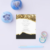 KLASSIEK Zwart Gouden Glitter Bruiloft Flyer (Enkel)