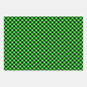 Klassiek zwart, groen geruit inpakpapier vel (Voorkant)