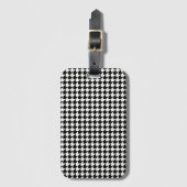 Klassiek zwart houndstooth patroon bagagelabel (Voorkant (verticaal))