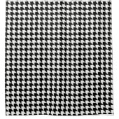 Klassiek zwart houndstooth patroon douchegordijn (Voorkant)