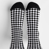 Klassiek zwart houndstooth patroon sokken (Top)