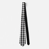 Klassiek zwart houndstooth patroon stropdas (Voorkant)