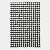 Klassiek zwart houndstooth patroon theedoek (Verticaal)