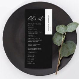 Klassiek zwart huwelijk  menu