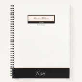 Klassiek zwart ivoor notitieboek (Voorkant)
