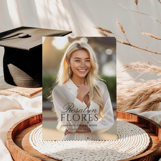 Klassiek zwart kalligrafie Afstuderen Kaart