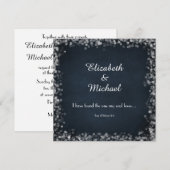 Klassiek zwart krijtbord met witte bokeh lichten kaart (Voorkant / Achterkant)