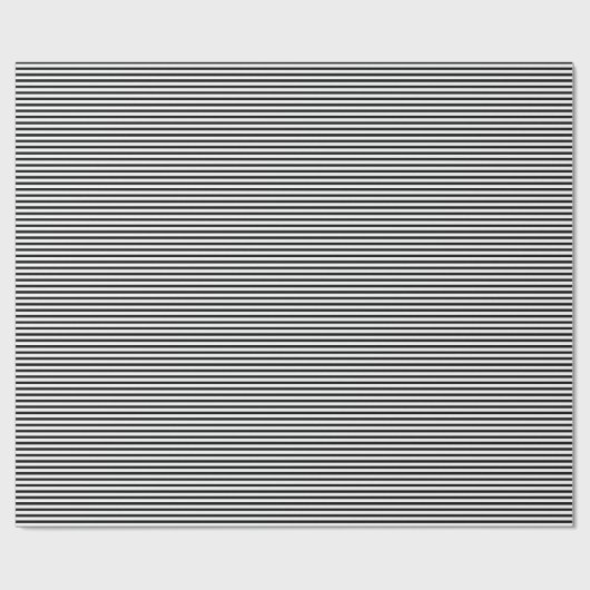 Klassiek zwart krijtstreep patroon wrapping papier (Vlak)