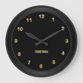 Klassiek zwart met goud grote klok (Voorkant)
