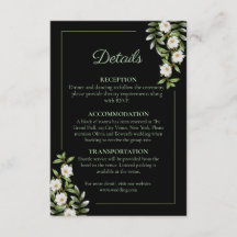 Klassiek zwart met witte Camellia bruiloft